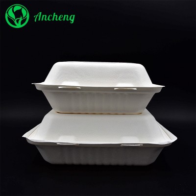 disposable bagasse sugarcane take away food container