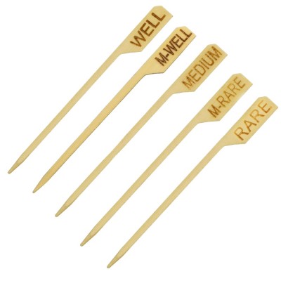 9cm Bamboo Paddle Skewers Burger /Steak Maker Golf Picks