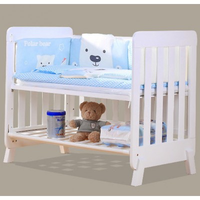 European eco-friendly solid wood newborn stitching adult bed multi-function cradle bed baby children's crib