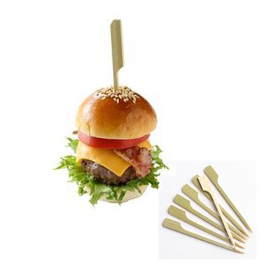 Decorative fruit cocktail wooden burger sticks bamboo gun skewer supplier