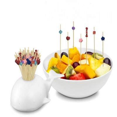 Decorative fruit picks bamboo cocktail skewers