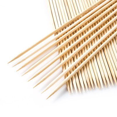 100% Dried Sterile Bamboo 30cm Disposable Wooden bbq Sticks for Outdoor BBQ