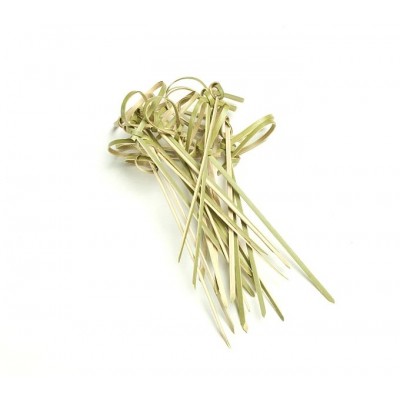 Bamboo knotted garnish picks/cocktail branded picks