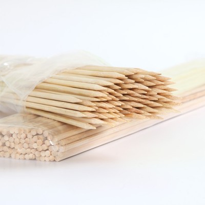 Eco-friendly Factory Direct Disposable Thin Long Round Bamboo Marshmallow Stick