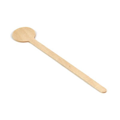 Round head wooden coffee stirrer 150mm with logo