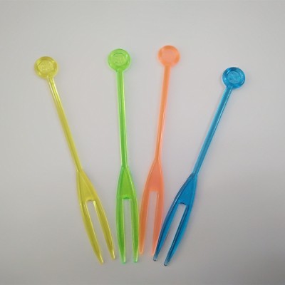 Promotional Creative Disposable Plastic Small Food Picks Fruit Forks