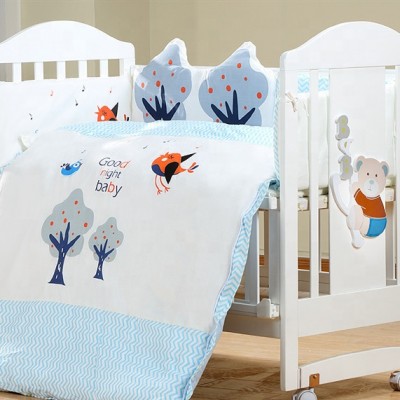 European luxury soft  comfortable baby cot crib bedding sets with bumper