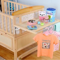 Multifunction baby wooden furniture crib with wheels/baby cot cradle bed