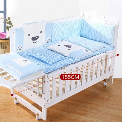 Hot selling newly design wooden white extendable baby cradle swing bassinets