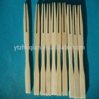 Wholesale Disposable Mini Party Bamboo Cocktail Fruit Fork