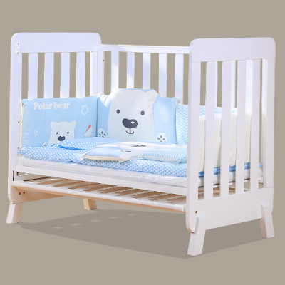 Baby bed infant bed baby crib with luxury fabric baby cot